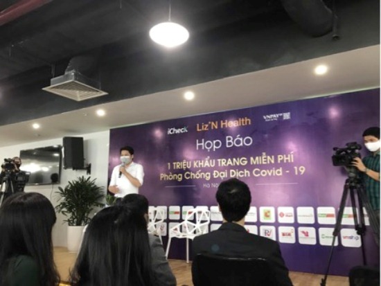 Khởi động chiến dịch '1 triệu khẩu trang miễn phí chống đại dịch Covid - 19' giữa sự phối hợp của Liz'N Health, iCheck, và VNPay